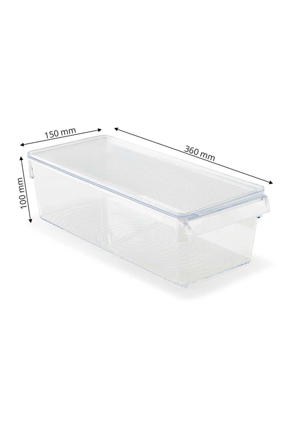 Kapaklı Banyo Mutfak Düzenleyici Raf Ps 360*150*100 Mm Şeffaf