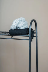 Metal Elbise Askılığı, Çift Raflı Ayakkabılıklı Modern Ayaklı Askılık, Yatak Odası Antre Portmanto