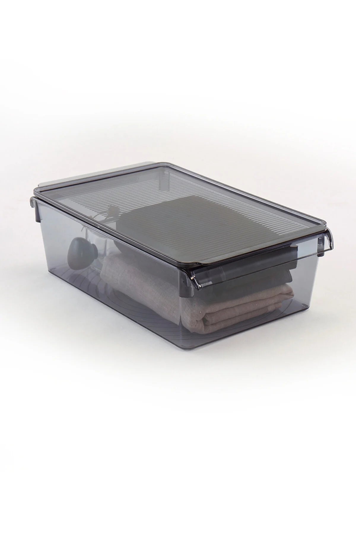 Prima Nova Buzdolabı Içi Organizer Dolap Içi Düzenleyici Raf 310*180*150 Mm Şeffaf Siyah
