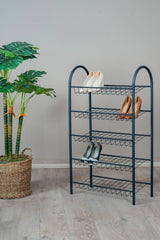 5 Katlı Metal Ayakkabılık, Geniş Kapasiteli Tel Raf Ayakkabı Düzenleyici, Düzenleyici Raf