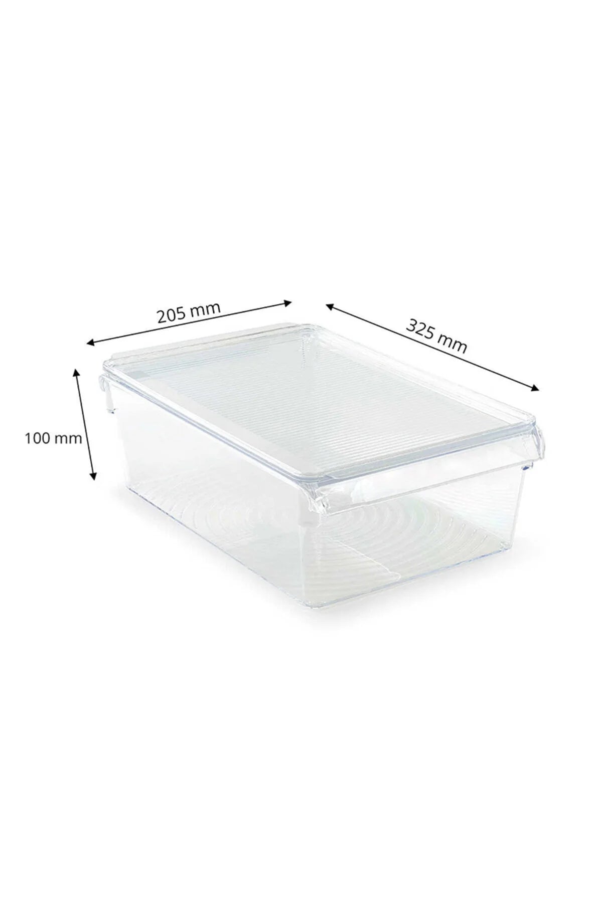 Kapaklı Banyo Mutfak Düzenleyici Raf Ps 325*205*100 Mm Şeffaf