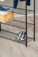 Metal Ayaklı Askılık, 4 Raflı Elbise Askılığı, Yatak Odası Antre için Modern Açık Gardırop