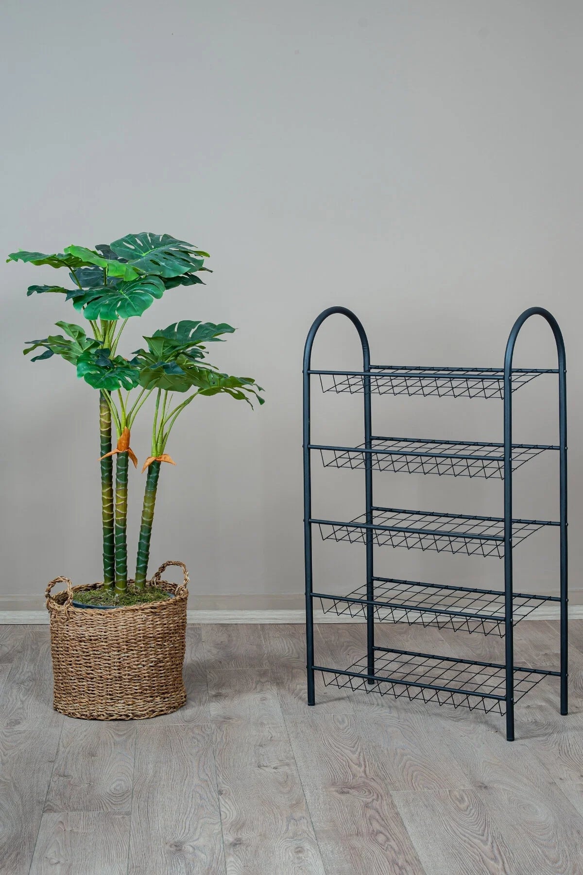 5 Katlı Metal Ayakkabılık, Geniş Kapasiteli Tel Raf Ayakkabı Düzenleyici, Düzenleyici Raf