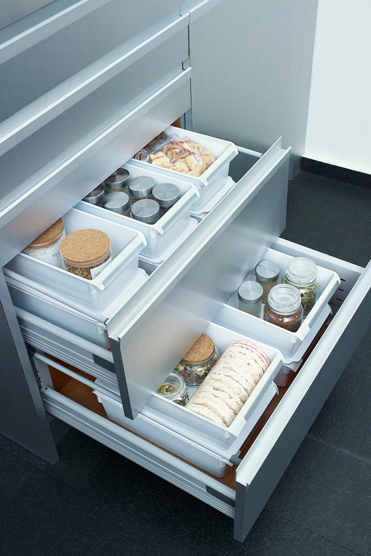 Kapaklı Banyo Mutfak Düzenleyici Raf Ps 360*150*100 Mm Beyaz