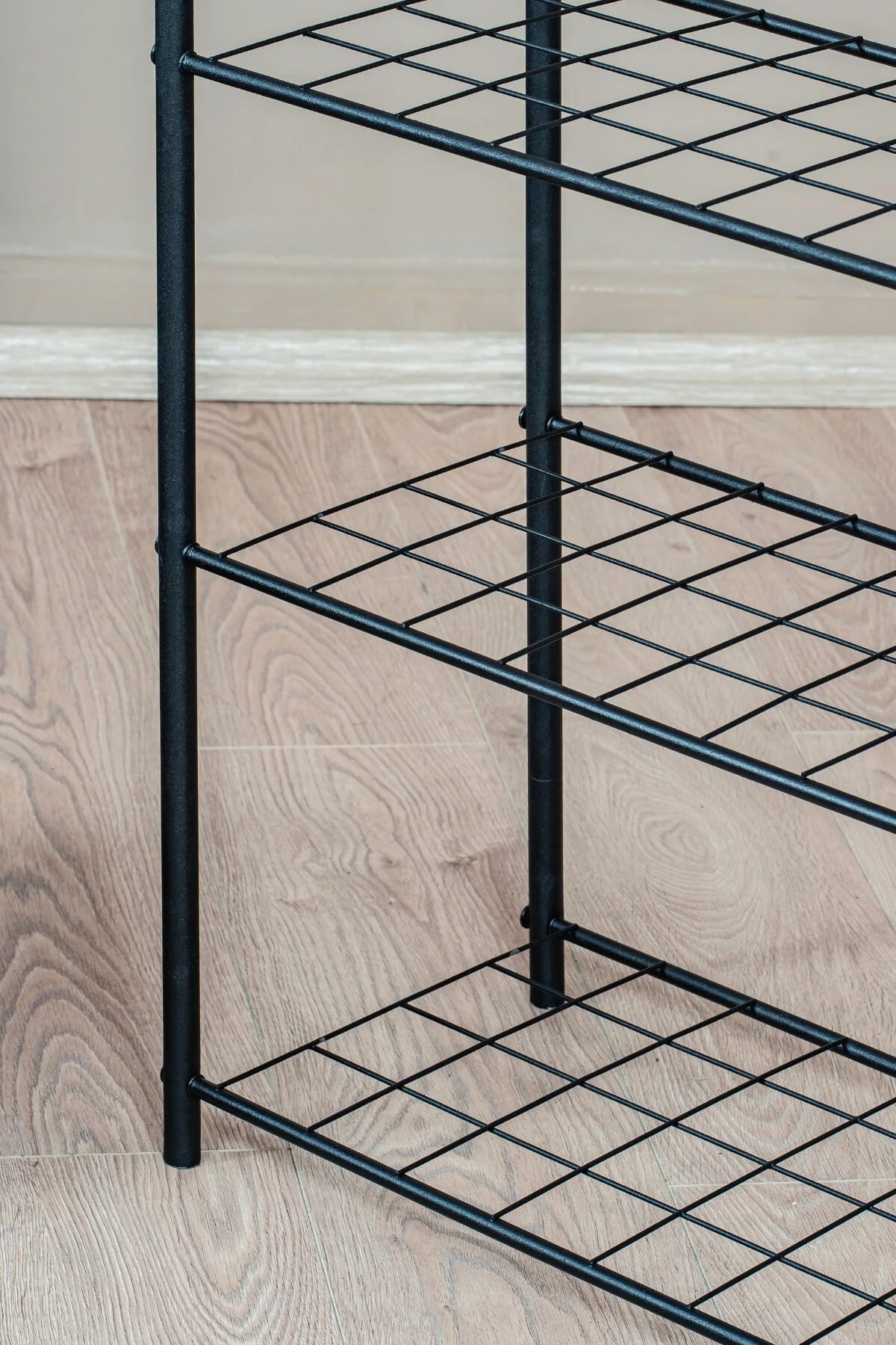 Metal Ayaklı Askılık, 4 Raflı Elbise Askılığı, Yatak Odası Antre için Modern Açık Gardırop