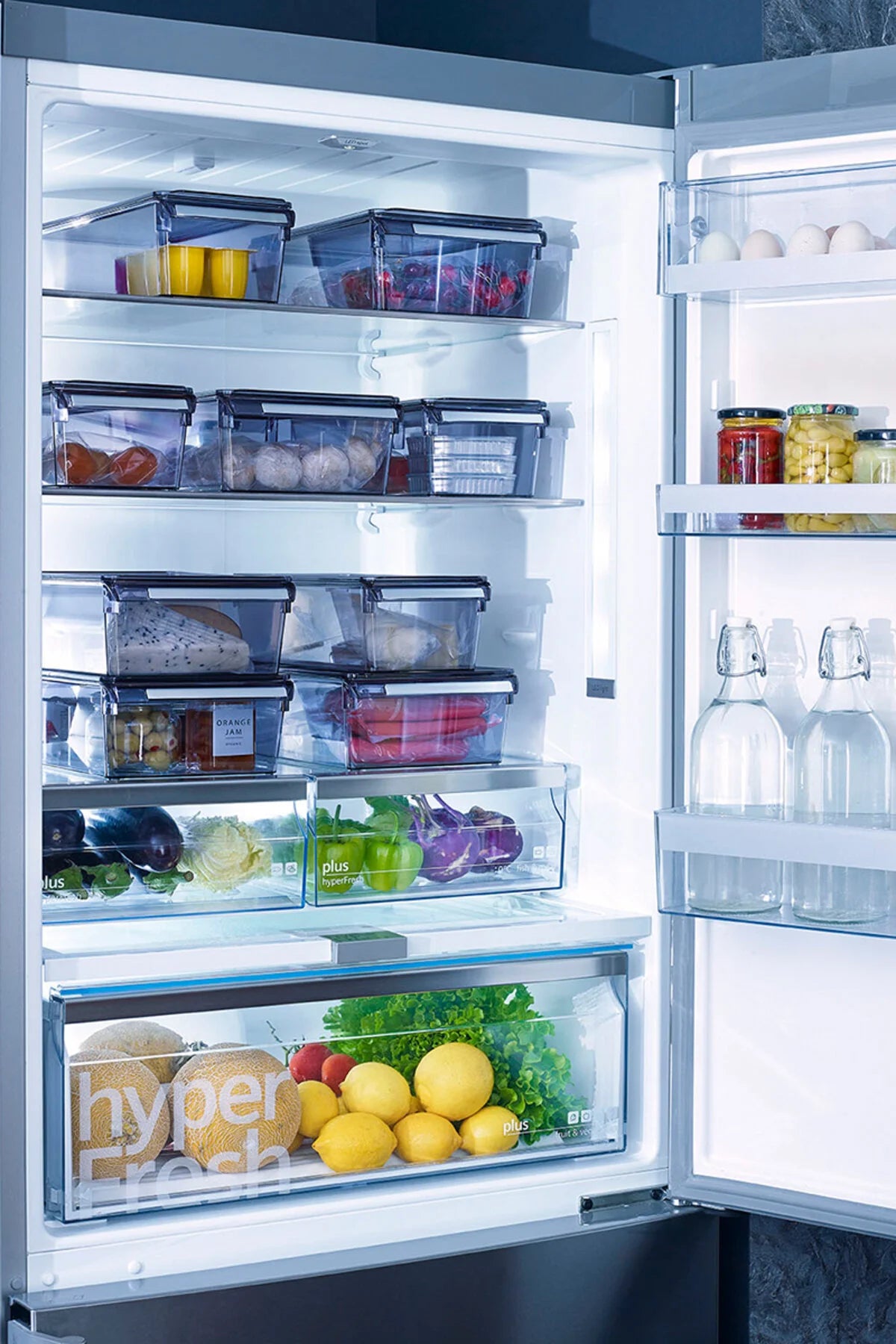 Kapaklı Banyo Mutfak Düzenleyici Raf Ps 360*150*100 Mm Şeffaf Siyah